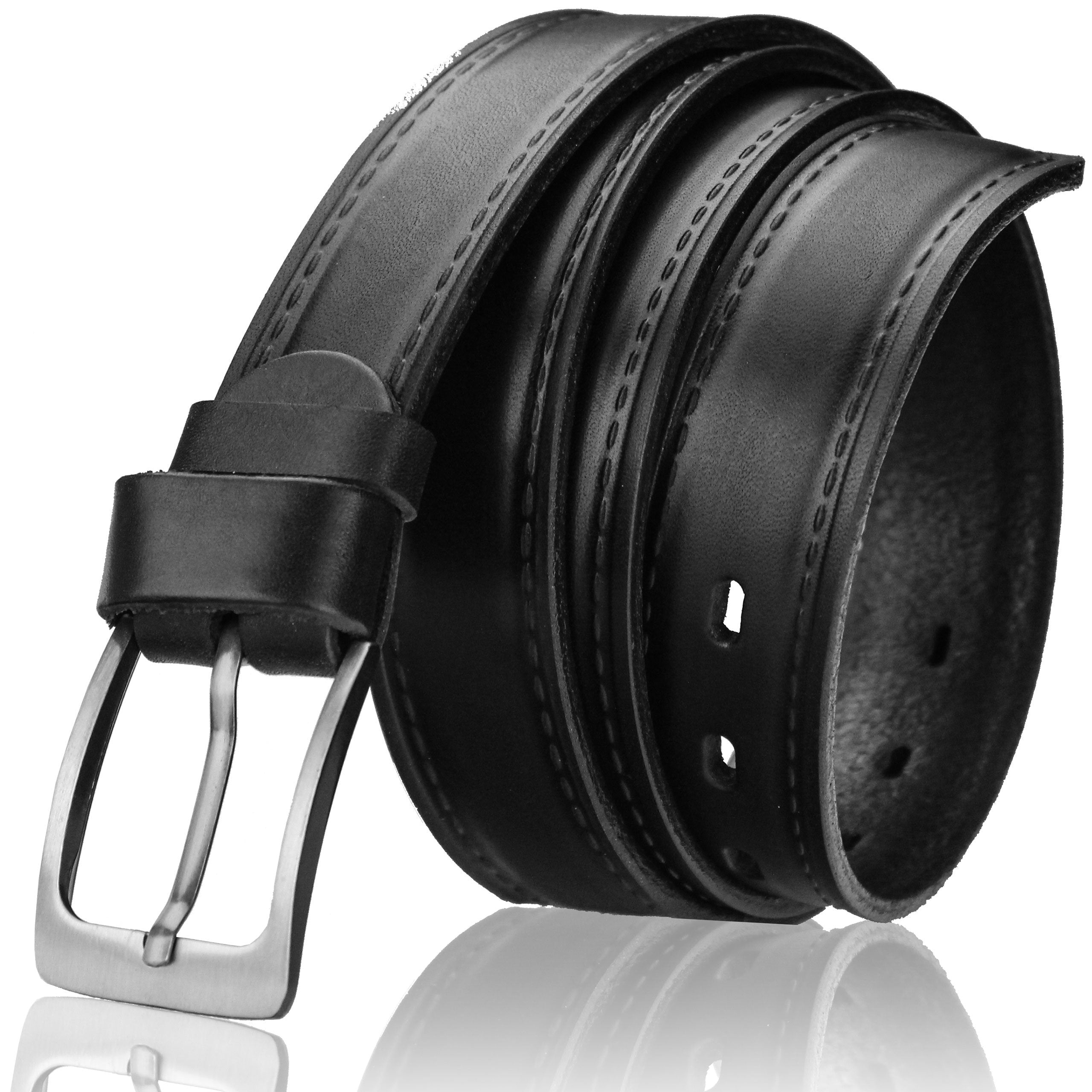 Vīriešu ādas josta STEVENS melna D45