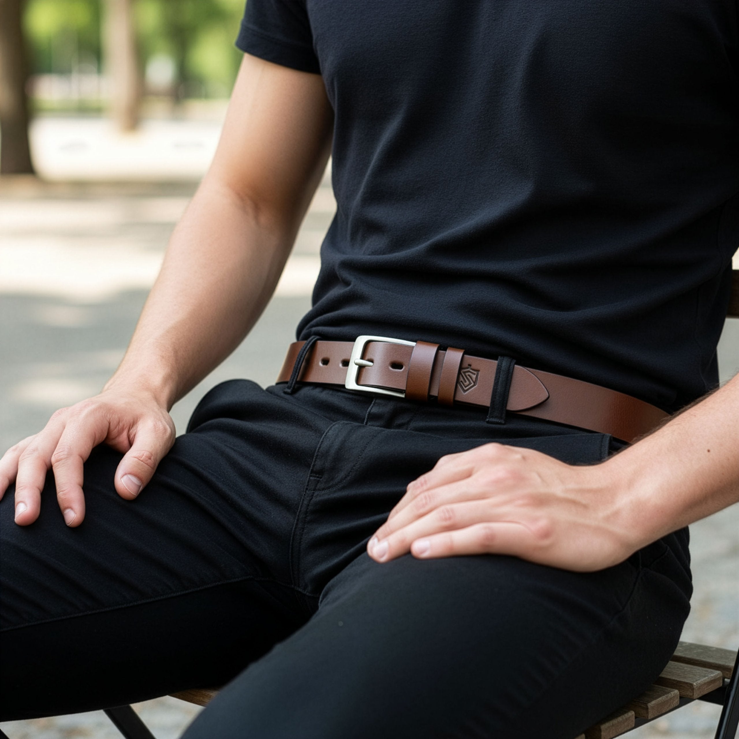 Vīriešu ādas josta STEVENS D47 