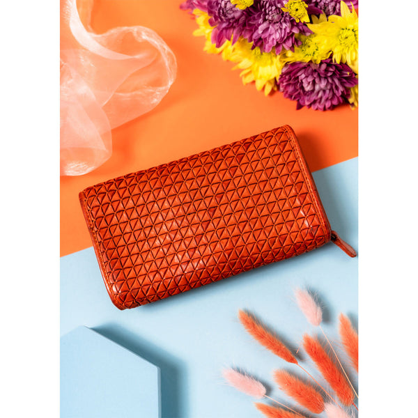 Rovicky sieviešu ādas maks ar 3D tekstūru un RFID aizsardzību, melns ST11