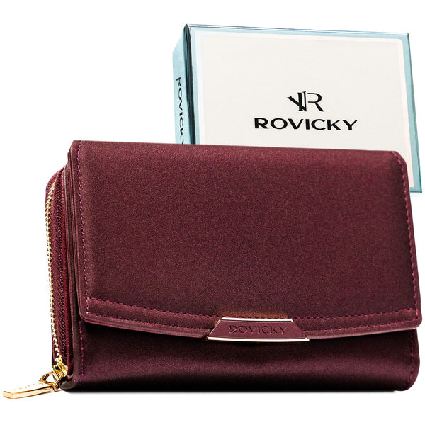 Sieviešu RFID maks „Rovicky“ no ekoloģiskas ādas, plūmju krāsā ST59