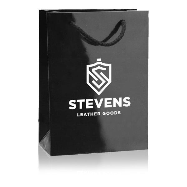 Vīriešu ādas maks STEVENS ar maisiņu, melns, ar RFID aizsardzību Z03-326A