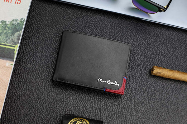 Dāvanu komplekts vīriešiem: Pierre Cardin RFID ādas maks, ādas josta 75TILAK8806 