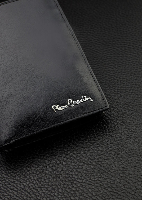 Dāvanu komplekts vīriešiem: Pierre Cardin RFID ādas maks un Stevens josta 623206 