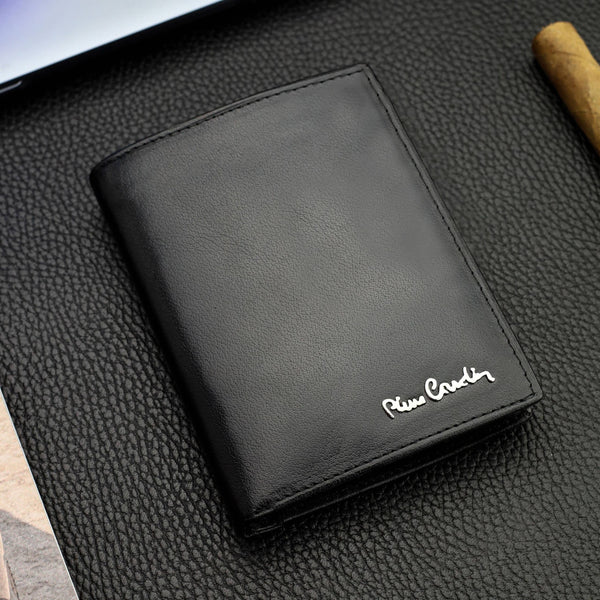 Dāvanu komplekts vīriešiem: Pierre Cardin RFID ādas maks un Stevens josta 623206 