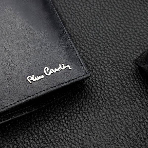 Dāvanu komplekts vīriešiem: Pierre Cardin RFID ādas maks un Stevens josta 623206 