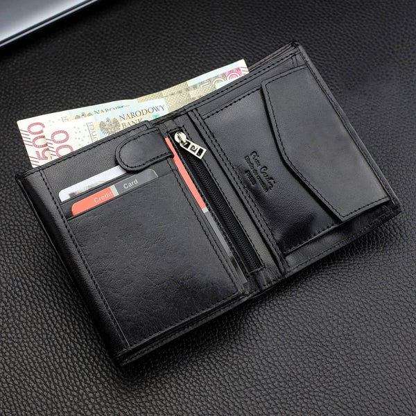 Dāvanu komplekts vīriešiem: Pierre Cardin RFID ādas maks un Stevens josta 623206 