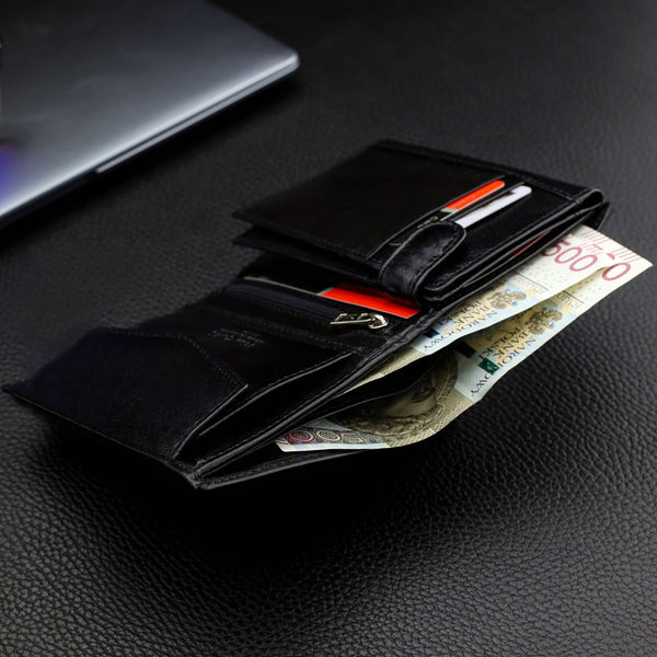 Dāvanu komplekts vīriešiem: Pierre Cardin RFID ādas maks un Stevens josta 623206 