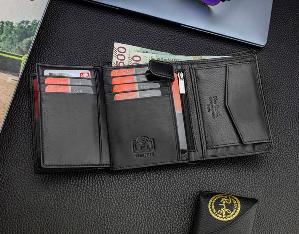 Dāvanu komplekts vīriešiem: Pierre Cardin RFID ādas maks un Stevens josta 623206 