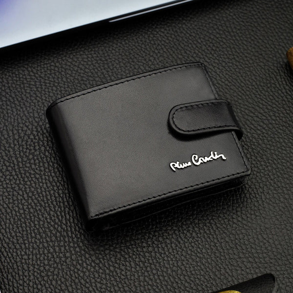 Dāvanu komplekts vīriešiem: Pierre Cardin RFID ādas maks un Stevens josta A323206 