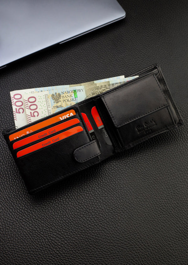 Dāvanu komplekts vīriešiem: Pierre Cardin RFID ādas maks un Stevens josta 323206