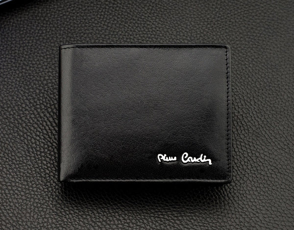 Dāvanu komplekts vīriešiem: Pierre Cardin RFID ādas maks un Stevens josta 423206 