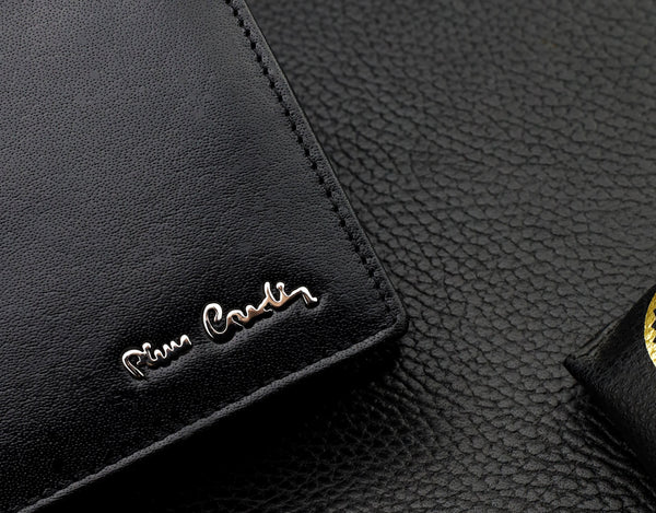 Dāvanu komplekts vīriešiem: Pierre Cardin RFID ādas maks un Stevens josta 423206 