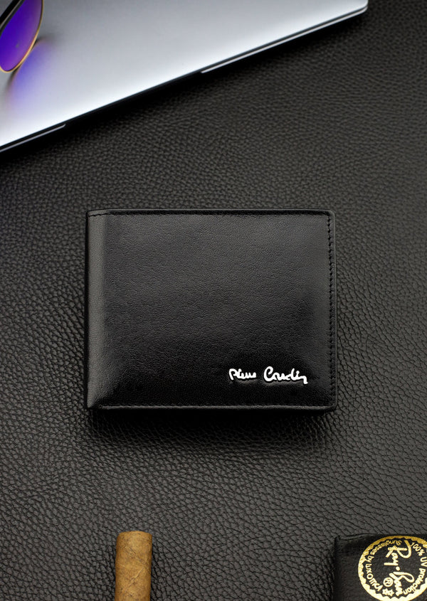 Dāvanu komplekts vīriešiem: Pierre Cardin RFID ādas maks un Stevens josta 423206 