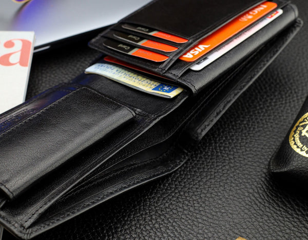 Dāvanu komplekts vīriešiem: Pierre Cardin RFID ādas maks un Stevens josta A6088206 