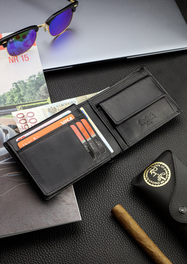 Dāvanu komplekts vīriešiem: Pierre Cardin RFID ādas maks un Stevens josta 6088206 