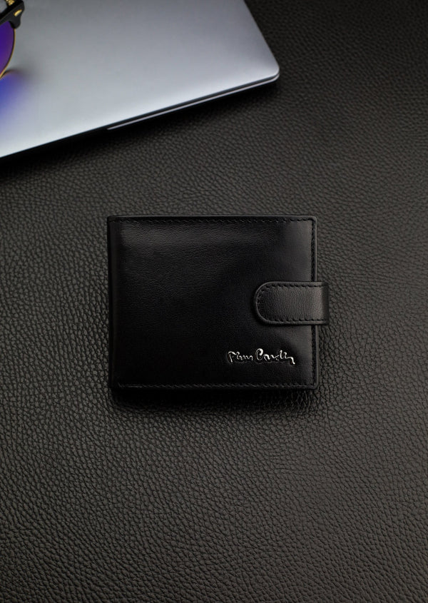 Dāvanu komplekts vīriešiem: Pierre Cardin RFID ādas maks un Stevens josta A5288206 