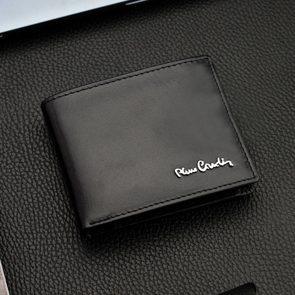 Dāvanu komplekts vīriešiem: Pierre Cardin RFID ādas maks un Stevens josta 5288206 