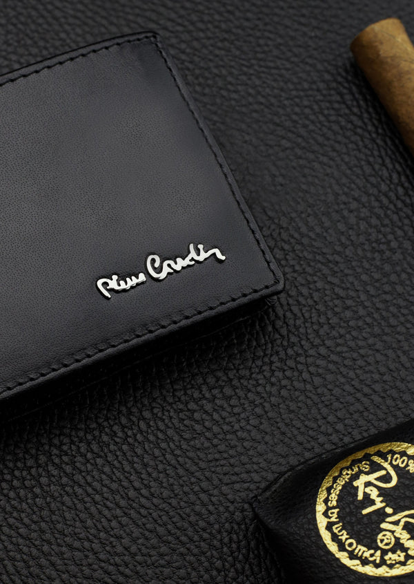 Dāvanu komplekts vīriešiem: Pierre Cardin RFID ādas maks un Stevens josta 5288206 