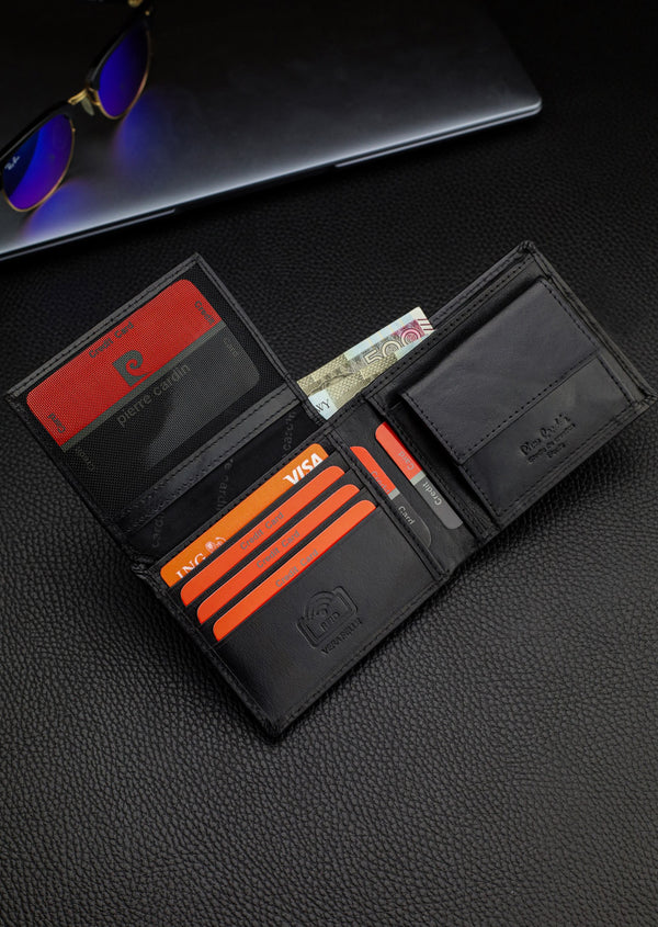 Dāvanu komplekts vīriešiem: Pierre Cardin RFID ādas maks un Stevens josta 5288206 