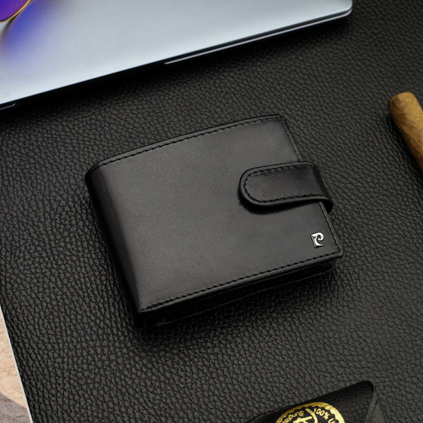 Dāvanu komplekts vīriešiem: Pierre Cardin RFID ādas maks un Stevens josta A323306 