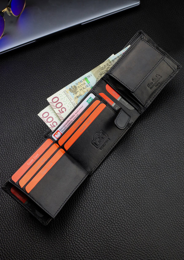 Dāvanu komplekts vīriešiem: Pierre Cardin RFID ādas maks un Stevens josta 323206 N522 
