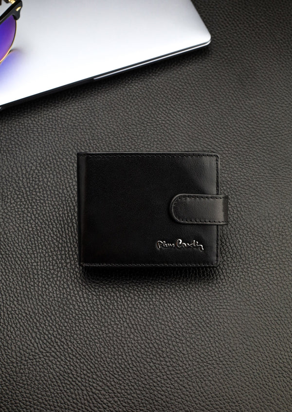 Dāvanu komplekts vīriešiem: Pierre Cardin RFID ādas maks un Stevens josta A423206 N523 
