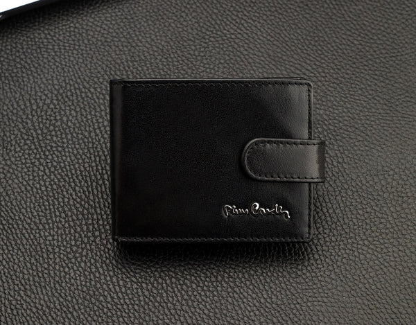 Dāvanu komplekts vīriešiem: Pierre Cardin RFID ādas maks un Stevens josta A423206 N523 