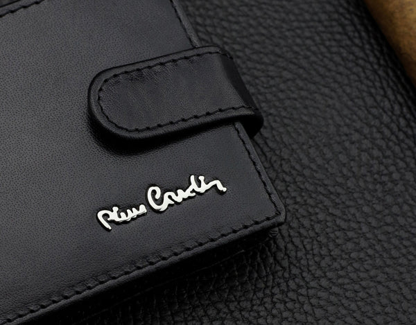 Dāvanu komplekts vīriešiem: Pierre Cardin RFID ādas maks un Stevens josta A423206 N523 