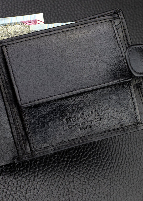 Dāvanu komplekts vīriešiem: Pierre Cardin RFID ādas maks un Stevens josta A423206 N523 
