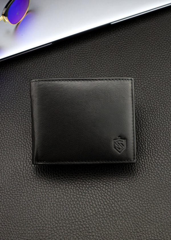 Dāvanu komplekts vīriešiem – STEVENS ādas maks ar RFID aizsardzību, izdzīvošanas karte un dāvanu maisiņš 325