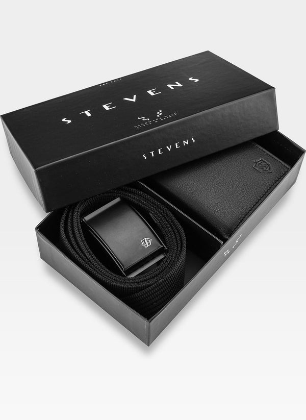 Vīriešu jostas un ādas maka komplekts STEVENS D6