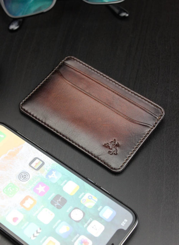 Īstas ādas vīriešu vizītkaršu maciņš Visconti, brūns S1031