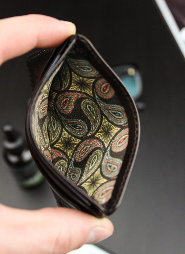 Īstas ādas vīriešu vizītkaršu maciņš Visconti, brūns S1031