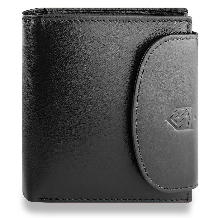 Sieviešu ādas maks STEVENS, melns D1871