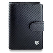 Vīriešu ādas maks Stevens Carbon, melns S184