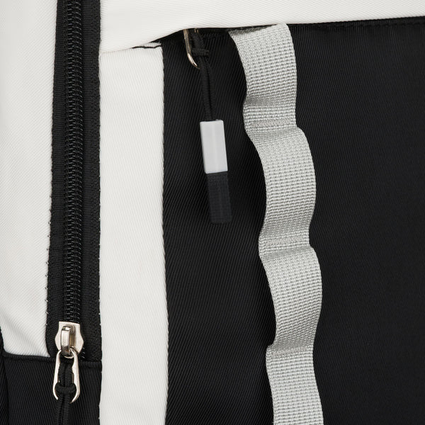 Vidēja izmēra unisex mugursoma Peterson, balta un melna