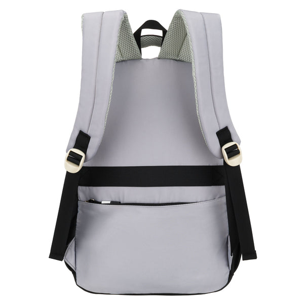 Vidēja izmēra unisex mugursoma Peterson, balta un melna