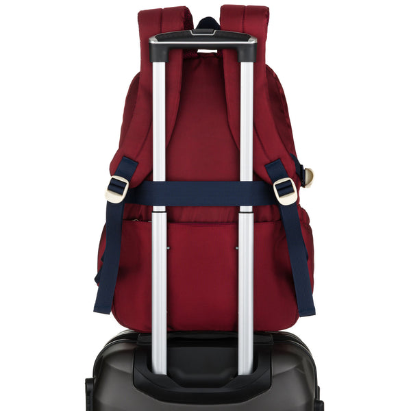 Vidēja izmēra mugursoma unisex Peterson, bordo krāsā