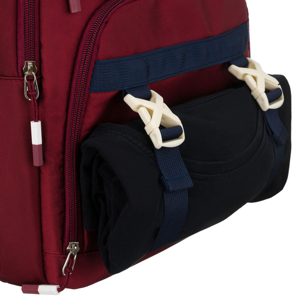 Vidēja izmēra mugursoma unisex Peterson, bordo krāsā
