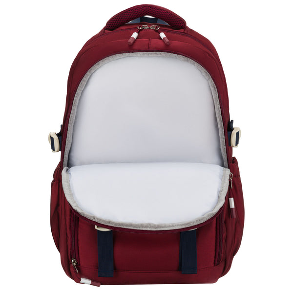 Vidēja izmēra mugursoma unisex Peterson, bordo krāsā