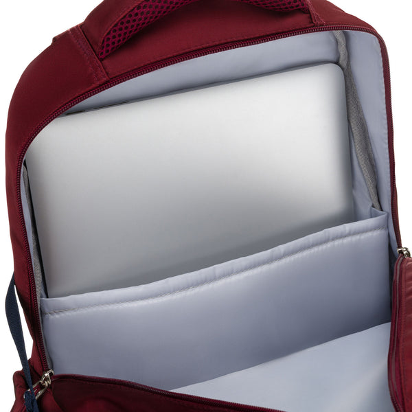 Vidēja izmēra mugursoma unisex Peterson, bordo krāsā