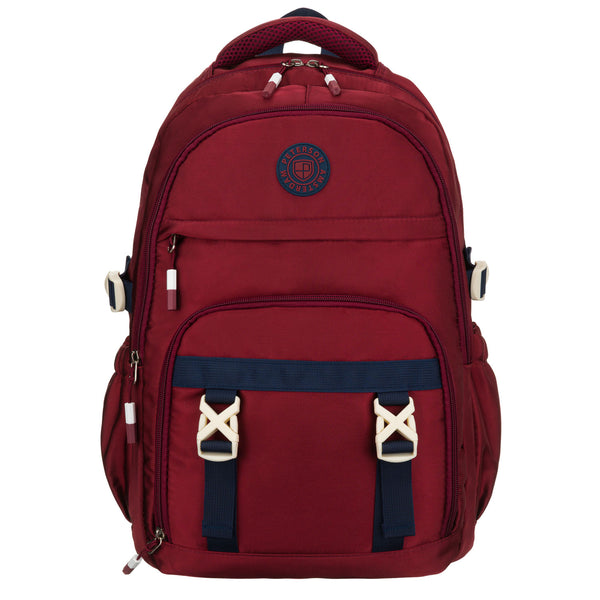 Vidēja izmēra mugursoma unisex Peterson, bordo krāsā