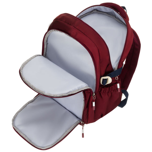 Vidēja izmēra mugursoma unisex Peterson, bordo krāsā