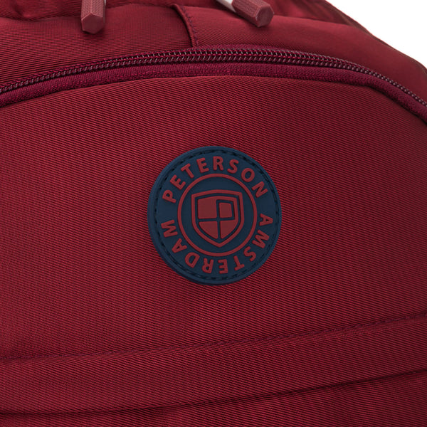 Vidēja izmēra mugursoma unisex Peterson, bordo krāsā