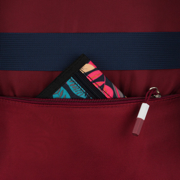 Vidēja izmēra mugursoma unisex Peterson, bordo krāsā