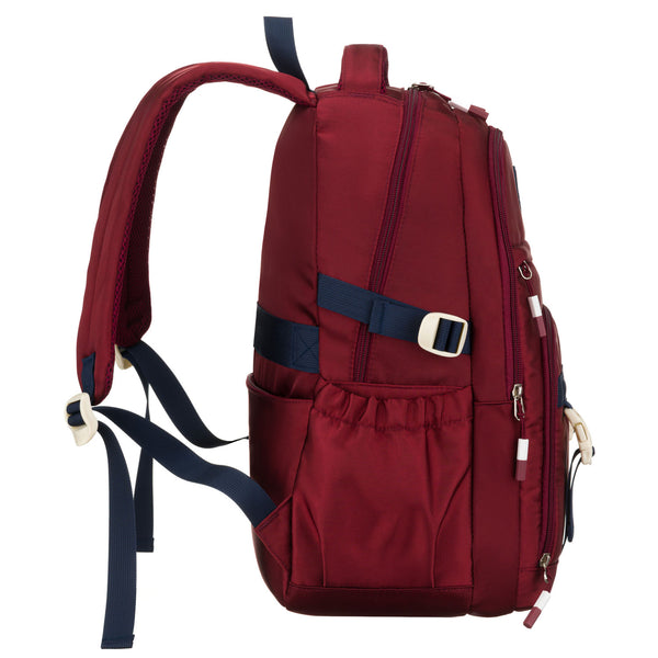 Vidēja izmēra mugursoma unisex Peterson, bordo krāsā