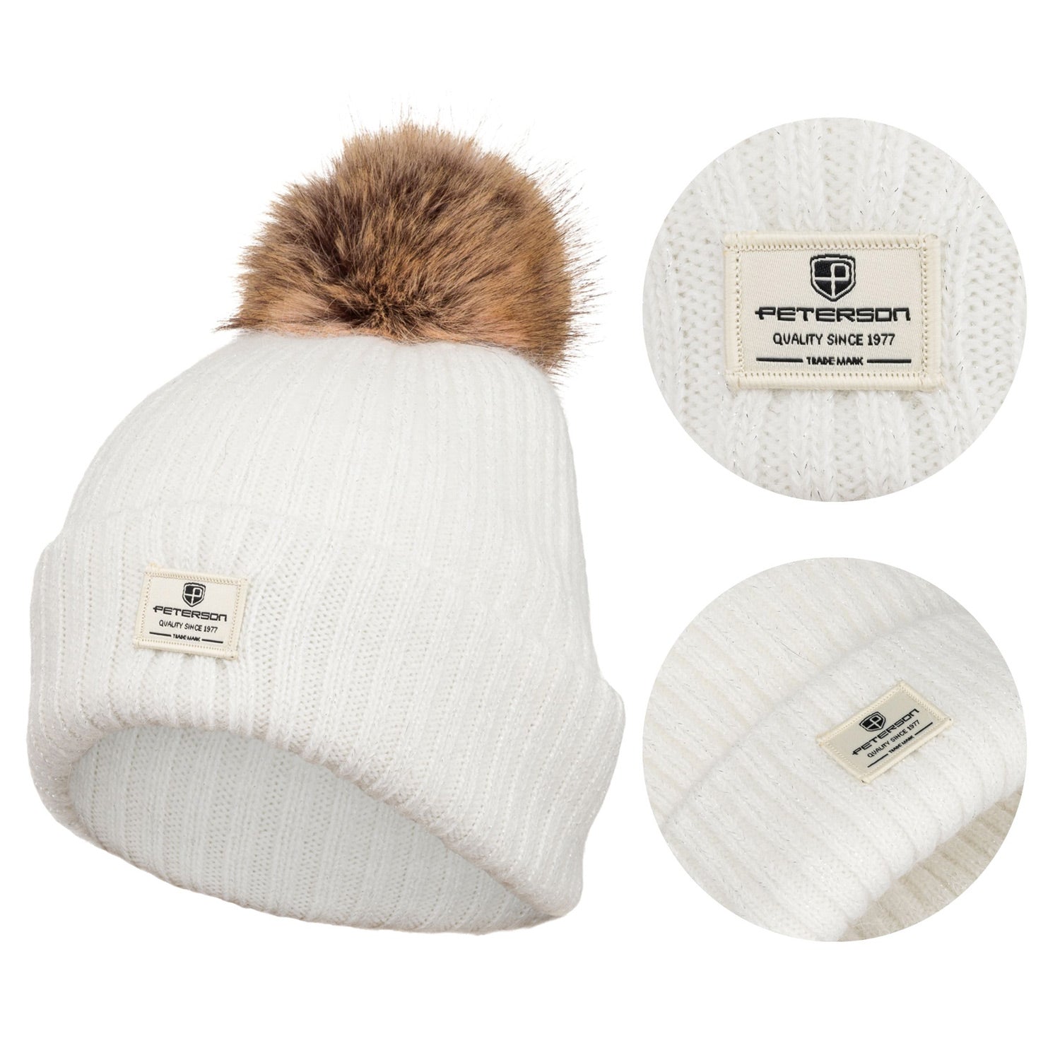 Sieviešu cepure Peterson, balta K37