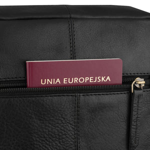 Juoda vyriška odinė rankinė Peterson K38