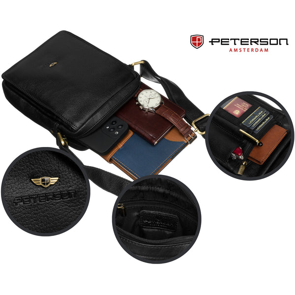 Vīriešu soma Peterson, melna R349