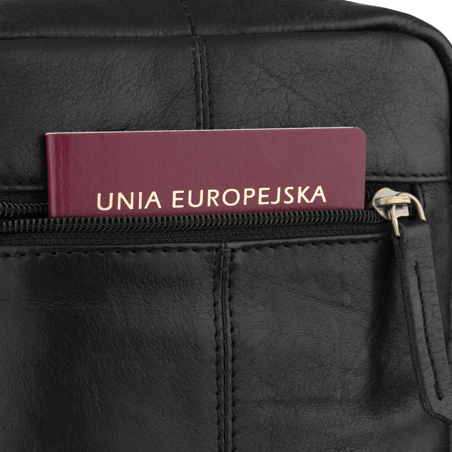 Juoda odinė vyriška rankinė Peterson K73